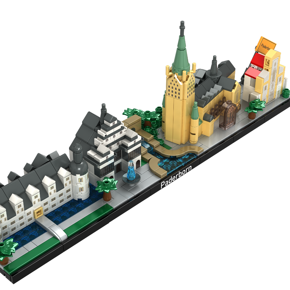 Paderborn „Individuell geplante Klemmbaustein-Stadt im Microscale-Maßstab von Brick-Scape“