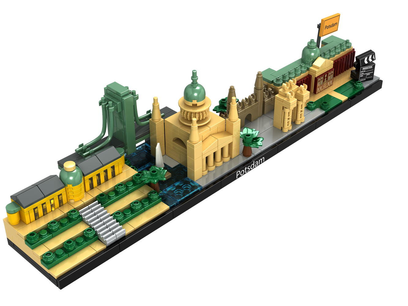 Potsdam „Individuell geplante Klemmbaustein-Stadt im Microscale-Maßstab von Brick-Scape“
