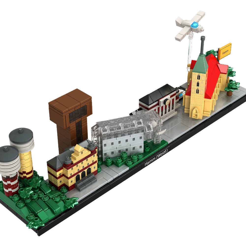 Hamm „Individuell geplante Klemmbaustein-Stadt im Microscale-Maßstab von Brick-Scape“