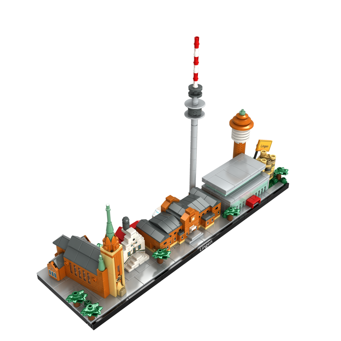 Lingen „Individuell geplante Klemmbaustein-Stadt im Microscale-Maßstab von Brick-Scape“